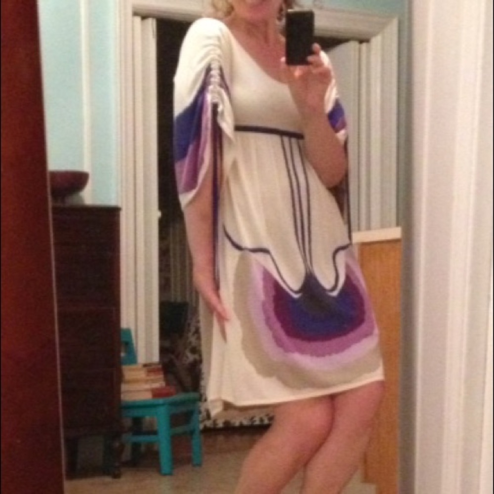 Silk-blend, unique Temperely London lined sweater dress.